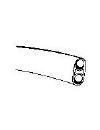 DCI #221 - Black Straight 2-Hole Syringe (Per Ft)