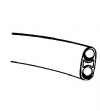 DCI #231 - Black Straight Asepsis Style 2-Hole Syringe (Per Foot)