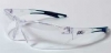 Glasses - Clear Frame w/ Green Tips - Clear Lens
