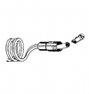 Dci #401Ct - Black Coiled 4-Hole Handpiece Tubing W/Connector