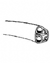 Dci #431 - Black Straight Asepsis Style 4-Hole Handpiece Tubing (Per Ft)