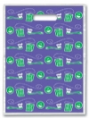 Scatter Bag - Blu/Grn Brsh Floss Clear 7x10 (100)