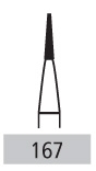 Carbide Burs - # 167 Tapered Fissure Plain Cut FG 10/Pk