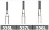 Carbide Burs - # 556 Cross Cut Flat Fissure Long Head