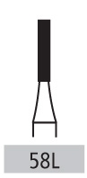 Carbide Burs - # 58 Plain Cut Flat Fissure Long Head