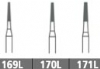 Carbide Burs - # 169 Tapered Fissure Plain Cut Long Head