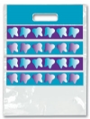 Bags - 2 Color Purple Teeth Large 9x13 (100)