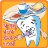 Stickers - Brush After Meals 2.5x2.5  (100pk)