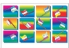 Recall Card - 12 Neon Brushes Laser 4-Up (200)