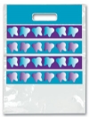 Bags - 2 Color Purple Teeth Small 7.5x9 (100)
