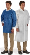 Lab Coat LabMates® White 3X-Large Knee Length Disposable