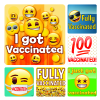 Stickers - Emoji Vaccinated Stickers (100pk)