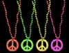 Necklaces - Peace Sign Neon Color Assorted (24)